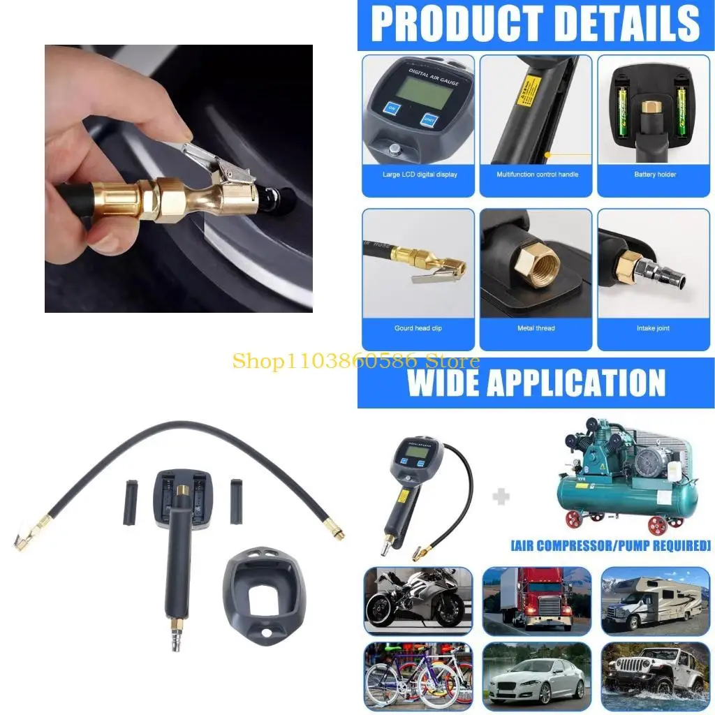 

242a Small Digital Difact Tire Checker с прозрачным ЖК -экраном