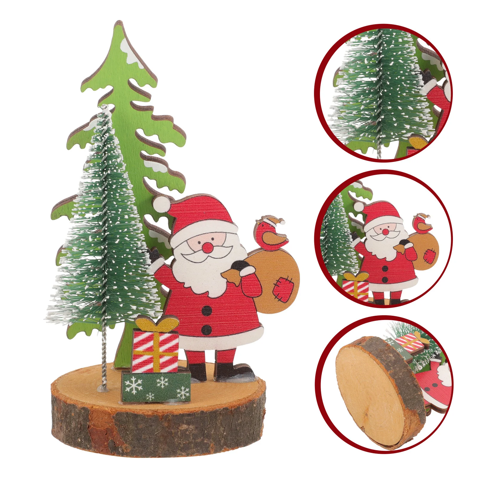 Natal de madeira papai noel sinal de mesa decoração de mesa de férias natal decoração de casa festa de natal ornamento artesanato de madeira peça central