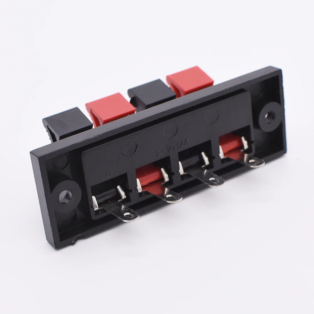 Picture 4: 10 PCS Plastic Large 2 4 Position Spring-Loaded Push-In Connector Terminals Audio Speaker/Breadboard/Amplifier Test Clip for DIY