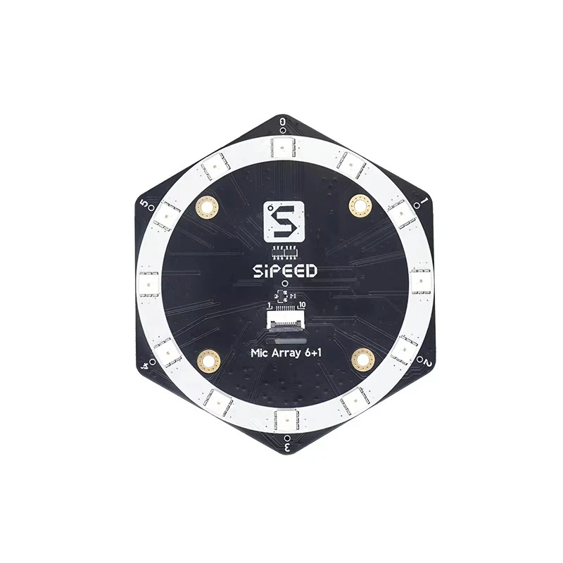 Sipeed 6+1 Mic Array Microphone USB Driver-Free Sound Card Source Localization Beamforming Module