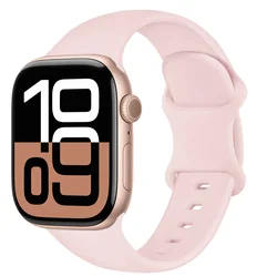 Sport Band For Apple Watch Straps 45mm 44mm 46mm 40mm 41mm 49 42 Correa Bracelet iWatch series ultra2 7 8 se 9 10 Silicone Strap