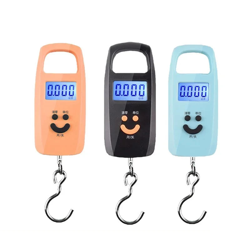 

50kg x 10g Mini Digital Scale for Fishing Luggage Travel Weighting Steelyard Hanging Electronic Hook Scale Kitchen Weight Tool