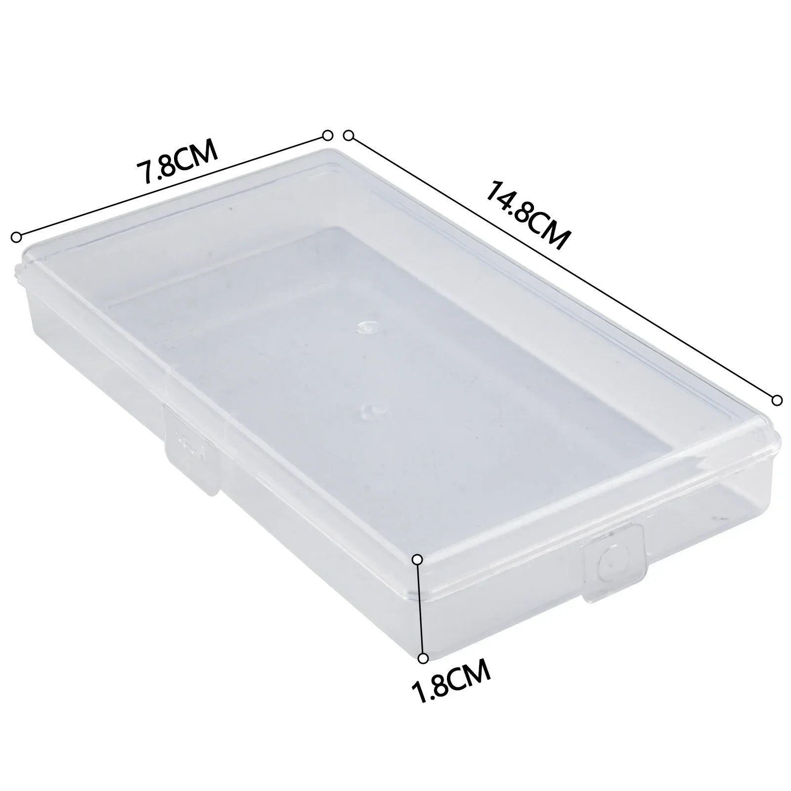 3*Transparent PP DIY Rectangle Storage Box 14.8*7.8*1.8cm Jewelry Screw Holder Case Organizer Portable Jewelry Box Display