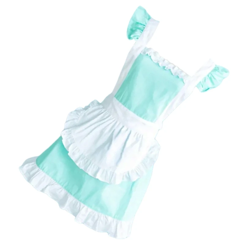 Princess Maid Apron Ruffled Maid Apron Women Kitchen Apron Cooking Apron Serving Apron for Cooking Baking Gardening