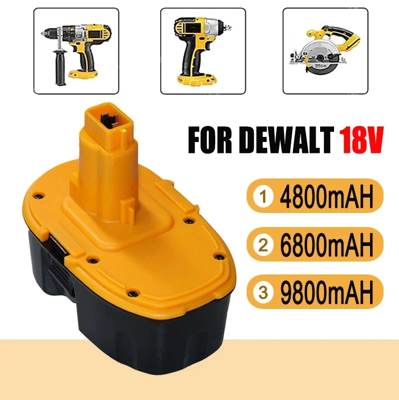 

for Dewalt XRP DC9096 DC9099 DC9098 DW9099 DW9098 Cordless Power Tool Ni-MH 4.8Ah 18V DC9098 DC9096 Replacement Battery