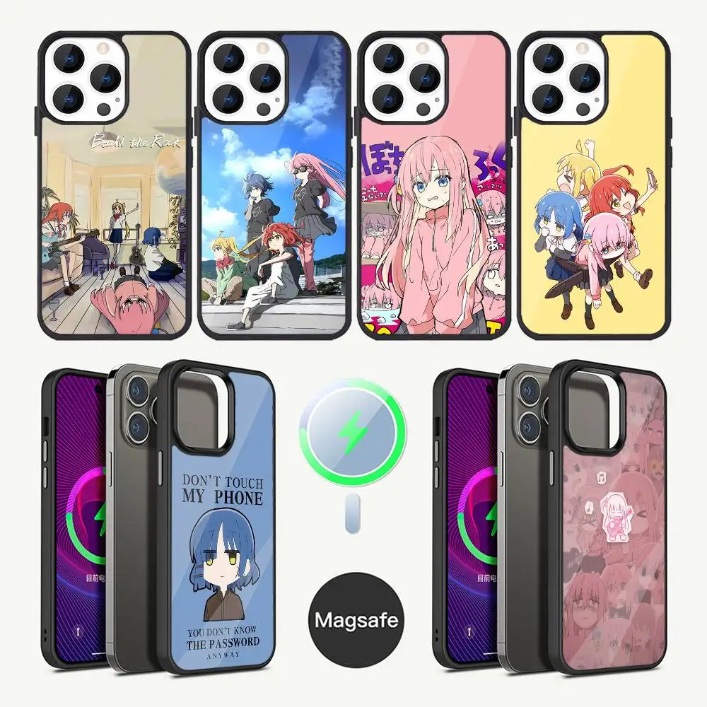 B-Bocchi the Rock Band Phone Case For iPhone 17,16,15,14,13,12,11,Plus,Pro,Max Mini Magsafe Magnetic Wireless Charging