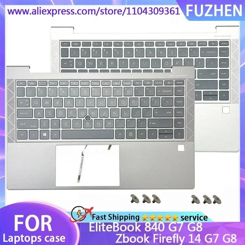 

New For EliteBook 840 G7 G8 Zbook Firefly 14 G7 G8 US Keyboard Lapotp Palmrest Top Cover Upper Case with Backlight Keyboard
