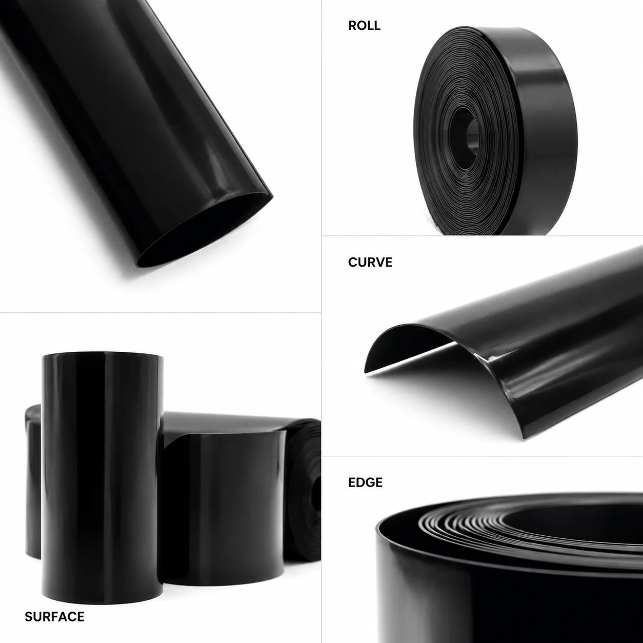 10M/5M/2M Black PVC Heat Shrink Tubing Width 30-300mm Anti dirty wire harness insulation waterproof heat shrink tubing