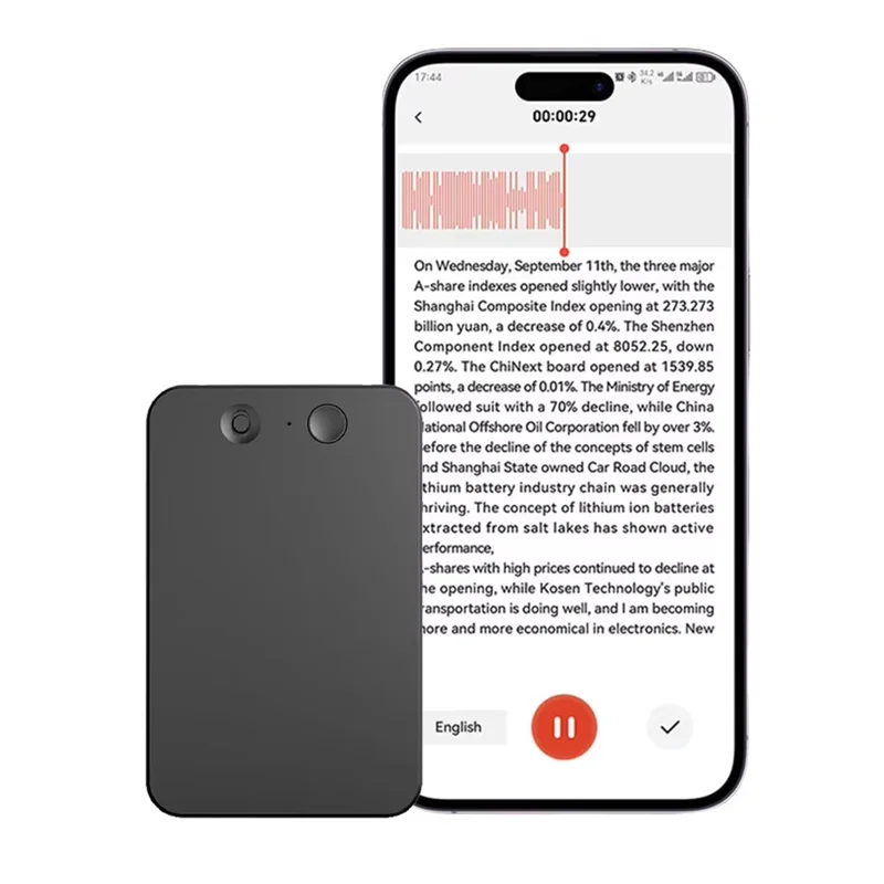 A37T-Voice Recorder Language Translation Device Noise Reduction Audio Dictaphone 64GB