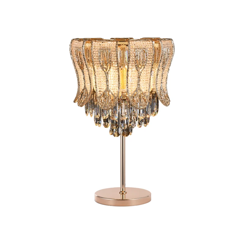 

Nordic style indoor lighting table lamp modern luxury crystal table lamp