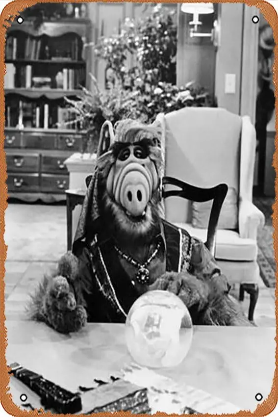 Metal Tin Sign 8 X 12 Inch - ALF - Poster Metal Plaque Cafe, Bar, Home Wall Decor sign