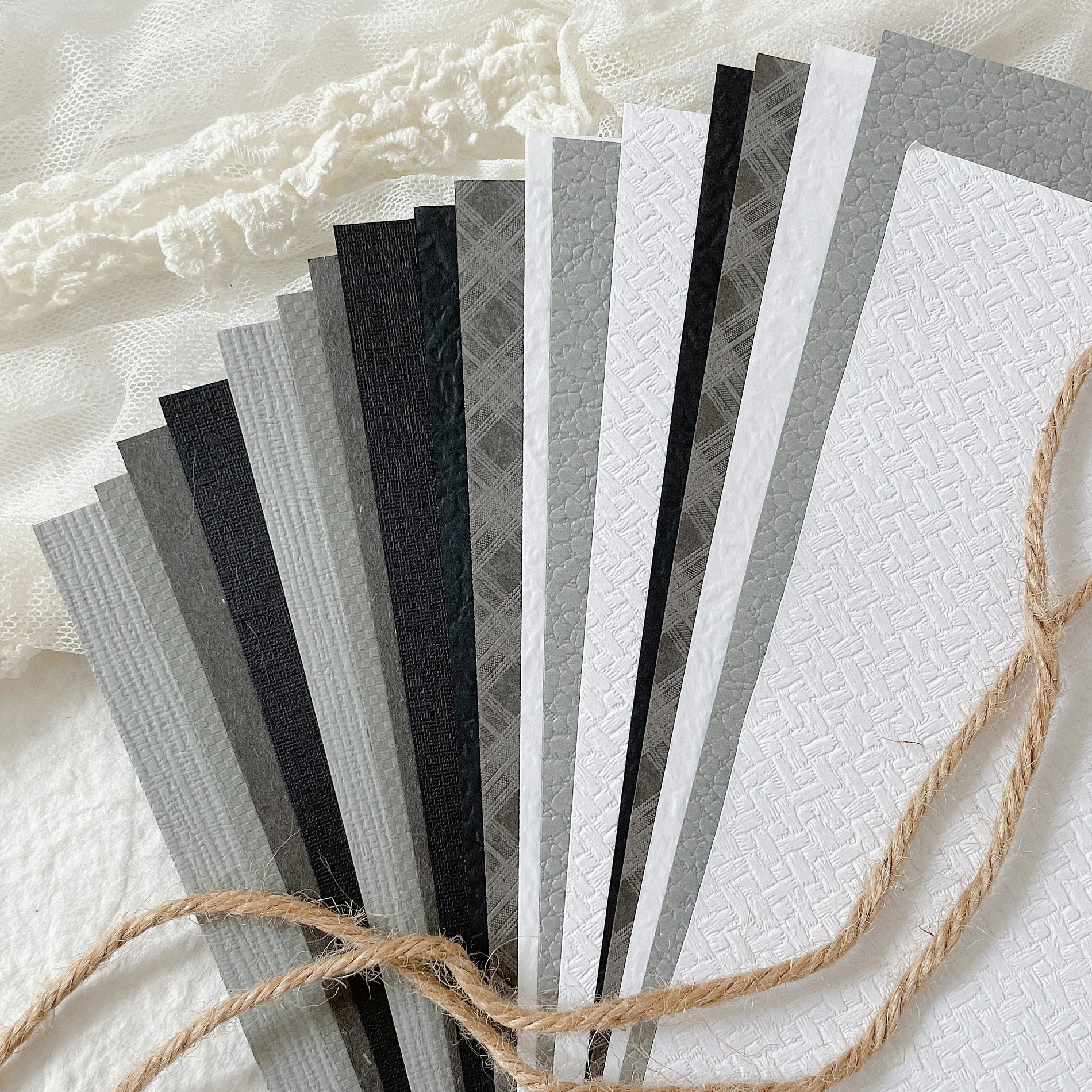 Gray Textured Paper for DIY, Creative Art, Simple Texture, Wrapping Paper, Account Material, Collage, A4, A5, 20 Pcs