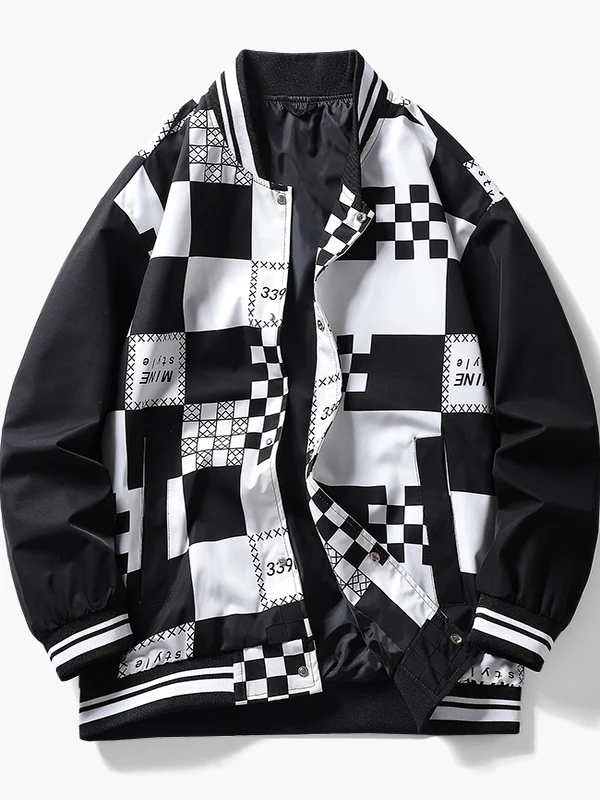 

Новая мужская бейсбольная куртка 2025 года: модная демисезонная модель в клетку, свободного кроя, повседневная, универсальная, ветрозащитная, с длинными рукавами, для молодежи