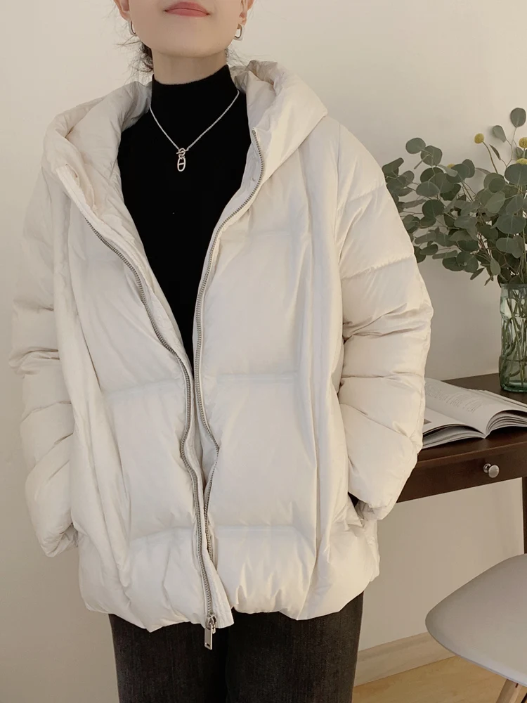 

Сверхлегкое или женское пальто Puffer Jaet из 90% белого гусиного пуха Bread Ape, повседневное теплое пальто с капюшоном Faion