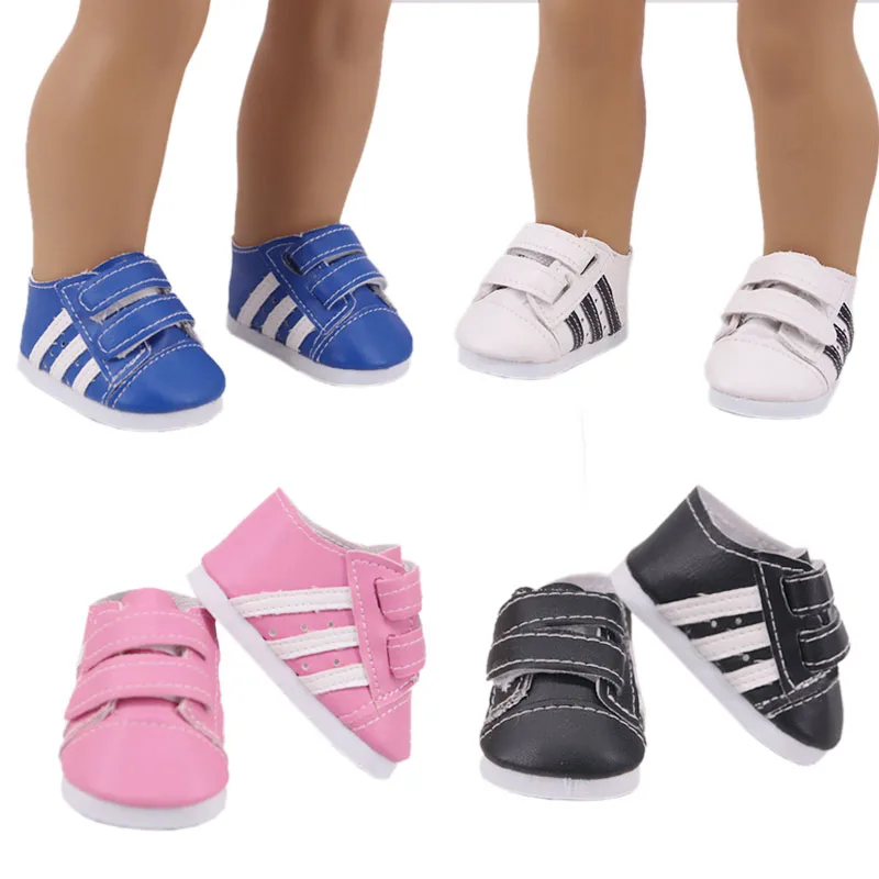 18 inch american girl doll sports shoes adidass casual shoes for 43cm newborn doll toy accessories our generation