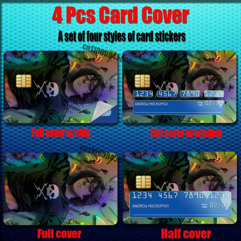 For Evan Myers HABIT EverymanHYBRID EMH Credit Bank Sticker ID Access Card Cover Skin Rainbow Color Laser Stickers Film