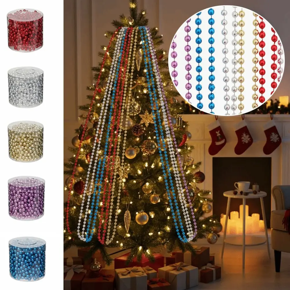 

Creative Colored Bead Chain DIY 5/10M Christmas Tree Pearl String Decorative Craft Christmas Decoration