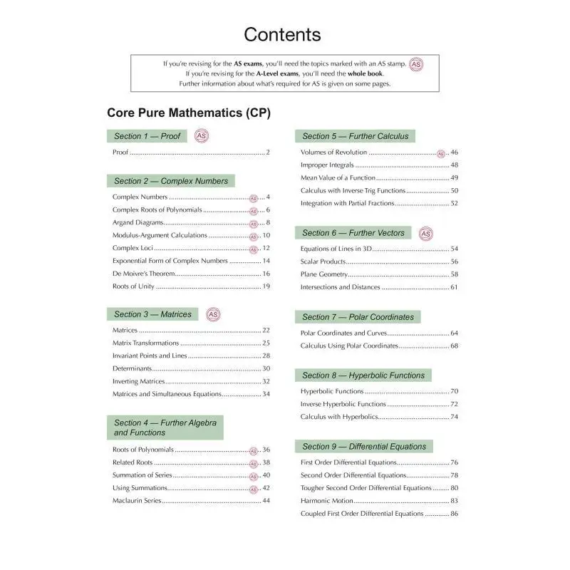 AS  ALevel Further Maths For Edexcel Complete Revision  Practice With Online Edition CGP Books 9781782948698