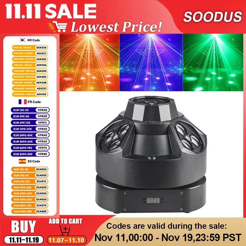 

DJ светодиодный стробоскоп 200 Вт RGBW 4в1 DJ сценический светильник бесконечное вращение DJ огни со звуковой активацией для свадебной вечеринки живой дом