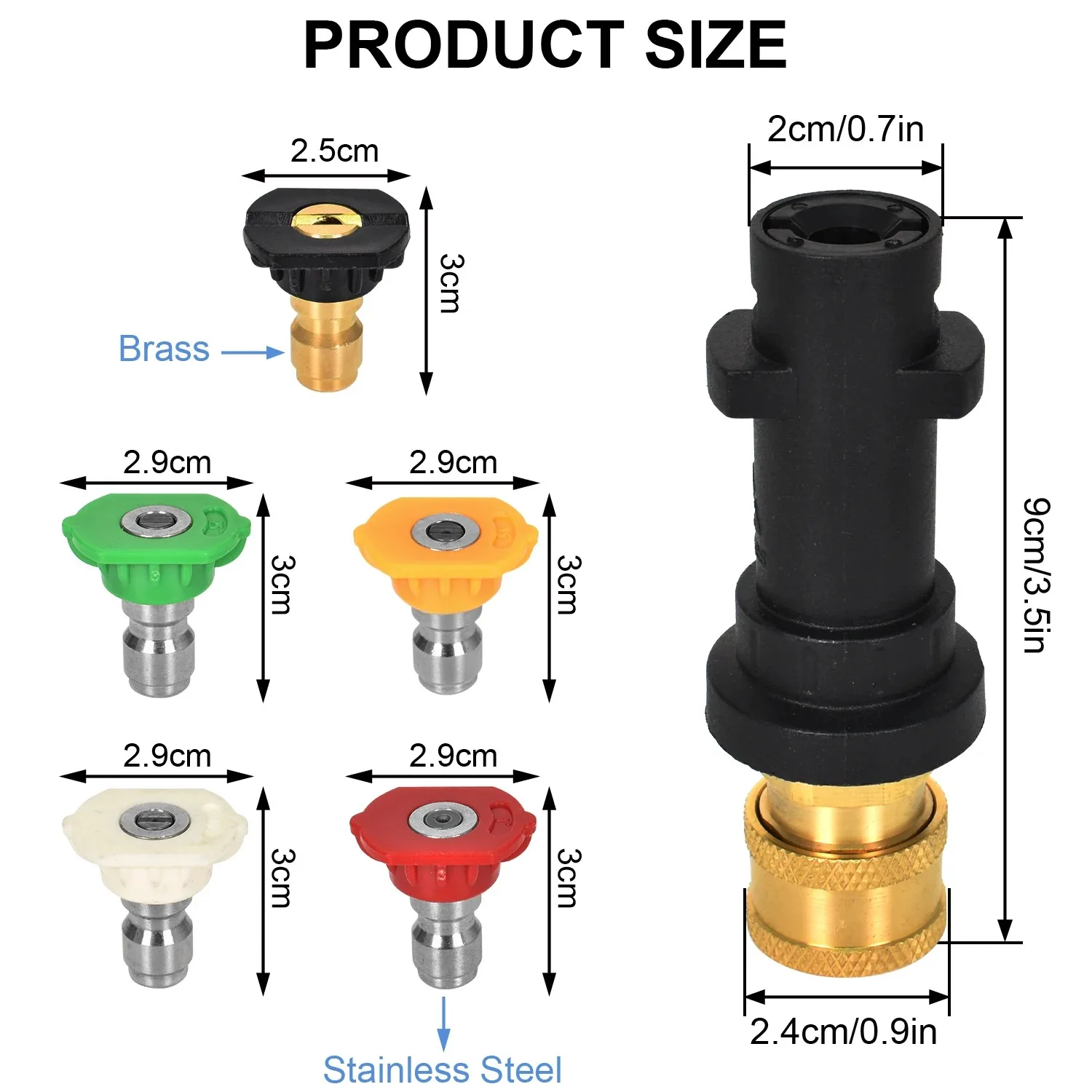 Pressure Washer Adapter for Karcher K2‑K7,1/4