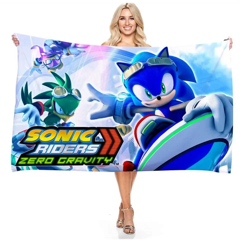 

Game Anime Sonic the Hedgehog Beach Towel Beach Towel Quick Dry Absorbent Towel Fitness Bath Towel Adult Kids Holiday Gifts