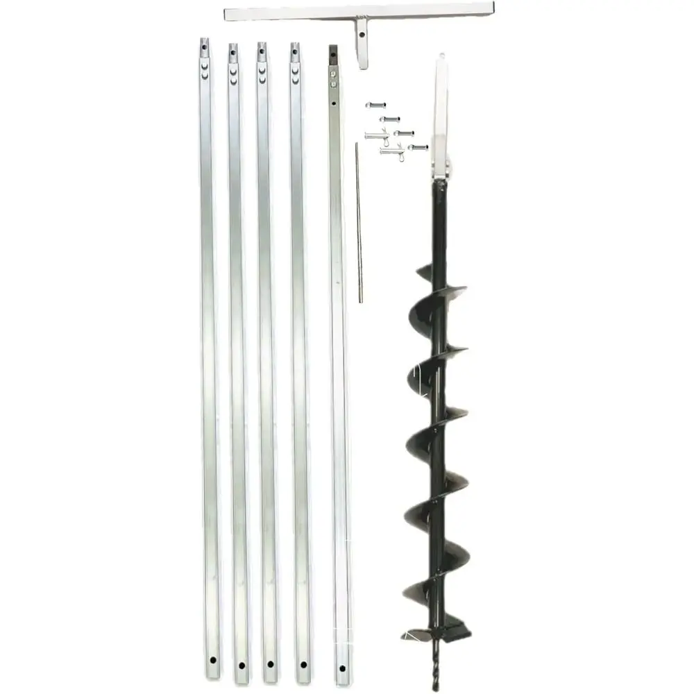 

Lightweight Steel Auger Kit - 100mm Diameter, 6m Length with Extendable Options