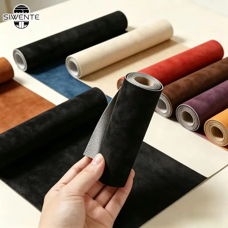 Auto Interior Suede Fabric Self‑Adhesive Suede Anti‑Scratch Faux Suede Sticker for Car Dashboard Door Pillar Renovation Repair