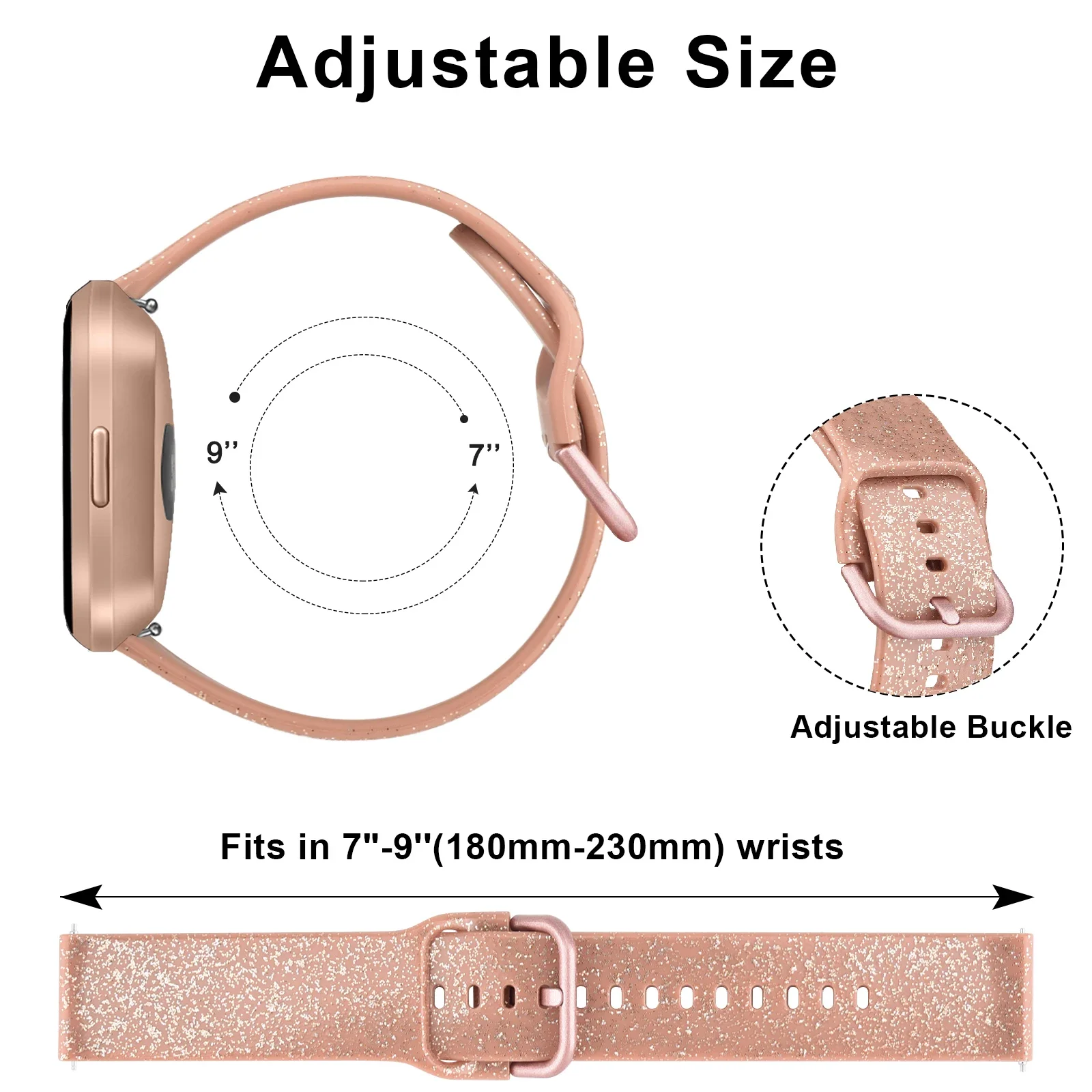 Silicone Strap for Fitbit Versa 2 Versa 1 Band Replacement Watchband Wristband Bracelet for Fitbit Versa Lite 2 Strap Smartwatch