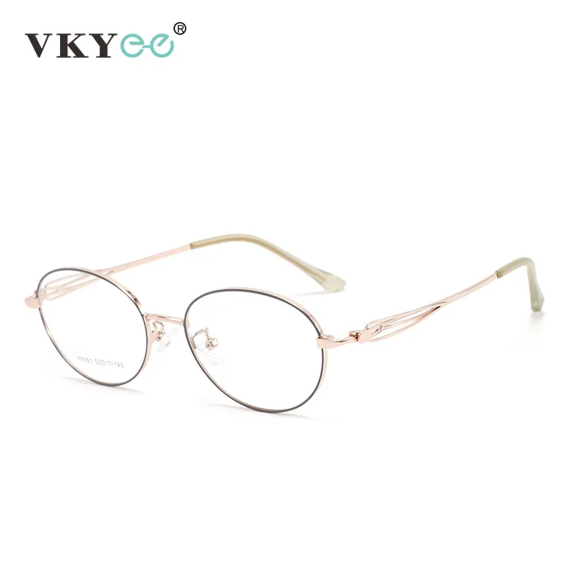 VICKY Simplicity Geometry Ellipse Personality Design Anti-blue Light Glasses Madam Reading Glasses Customizable Prescription