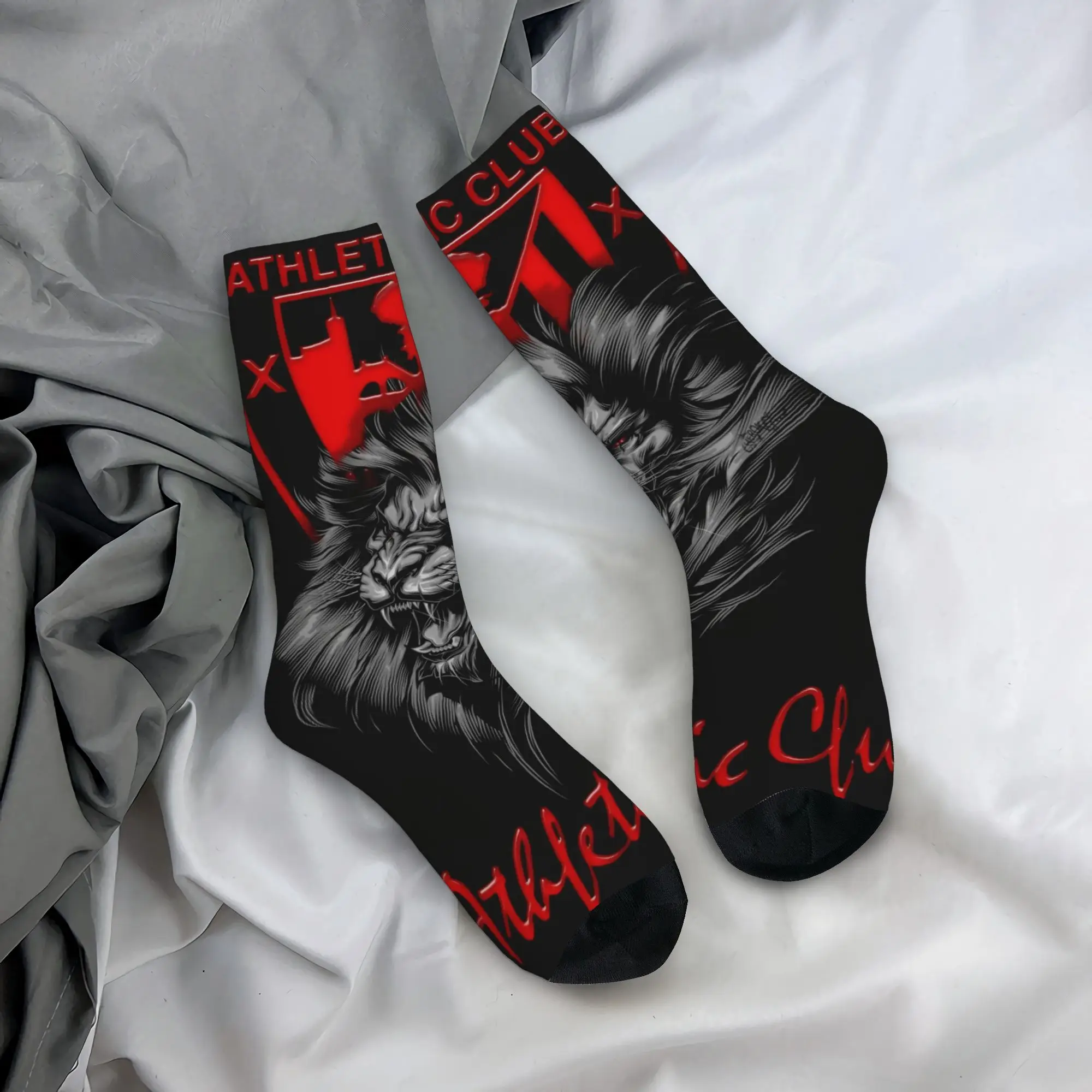 Hip Hop Retro Athletic Bilbao Crazy Men's compression Socks Unisex Athletic Bilbao Harajuku Seamless Printed MatchDay Essentials