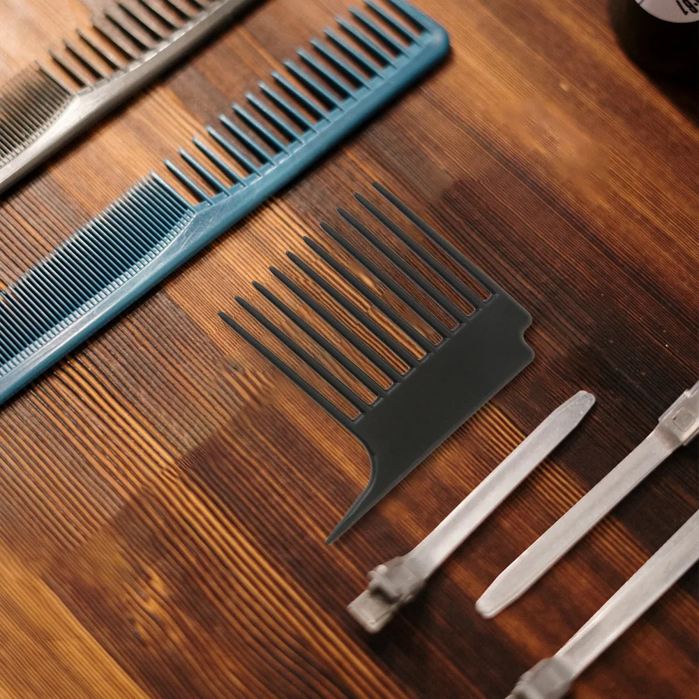 

2pcs Oil Hair Comb Wide Teeth Detangling Plastic Hairdressing Styling Tool For Curly Frizzy Hair Salon Barber Use