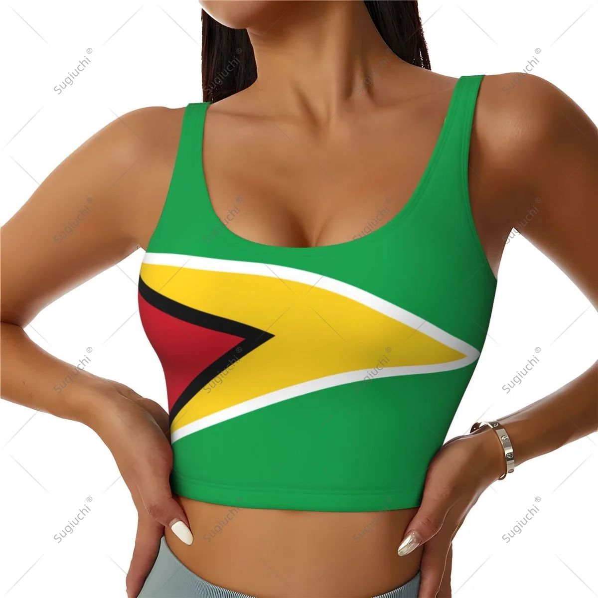 Guyana Flag Women Girl Activities Sports Vest for Female Yoga Vest Workout Vest Lightweight Trendy