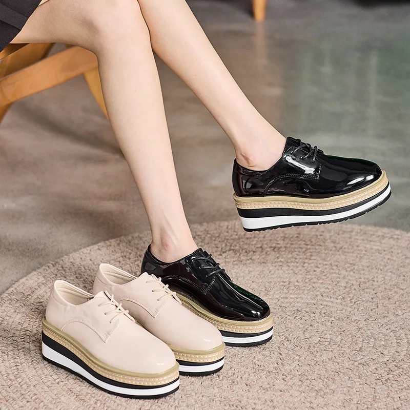 

Summer Shoes Ladies Female Footwear All-Match Clogs Platform Round Toe Casual Sneaker Oxfords Women's 2024 Dress Cross New Creep