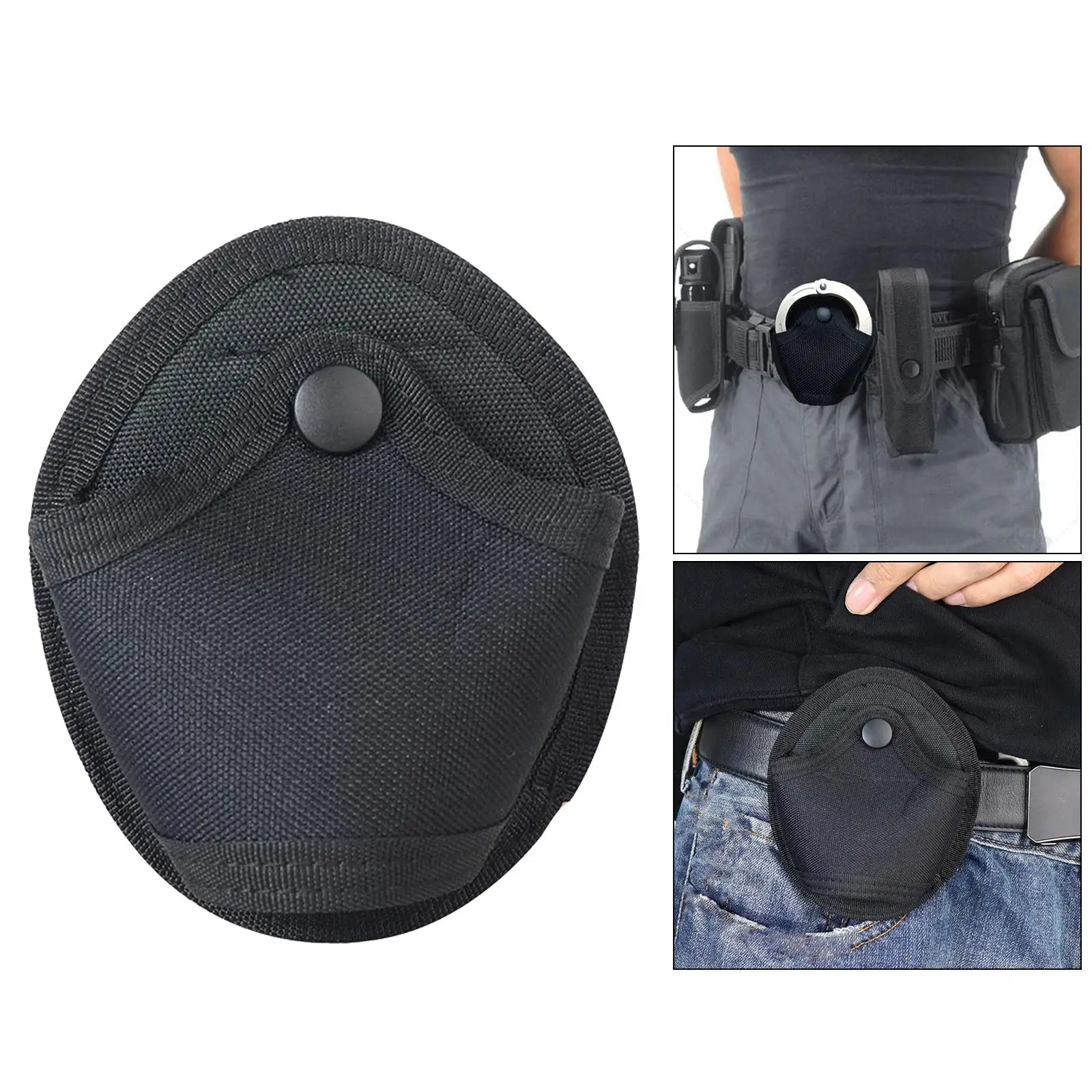 Portable Nylon Black Handcuffs Storage Case Hunting Holster Holder Climbing,