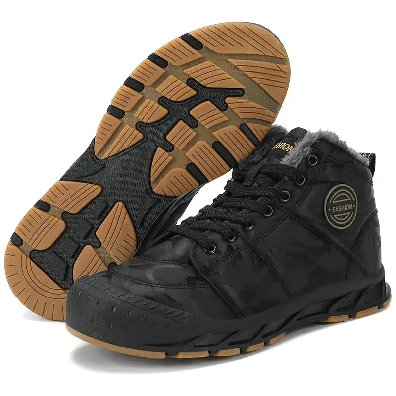 

Snow Sneaker Boots for Men Lace Up Winter Sport Shoes Man Outdoor Hiking Luxury Anti Slip Fashion Original Deals Comfortable Fur
