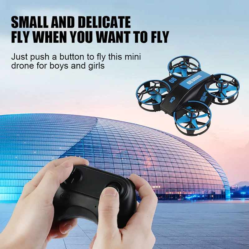 RH821 Flip Mini RC 3D Flip 4KHD Drone Helicopter Altitude Hold 2.4G 4 Axis Remote Control Quadcopter Kids Toy UAV With Lights