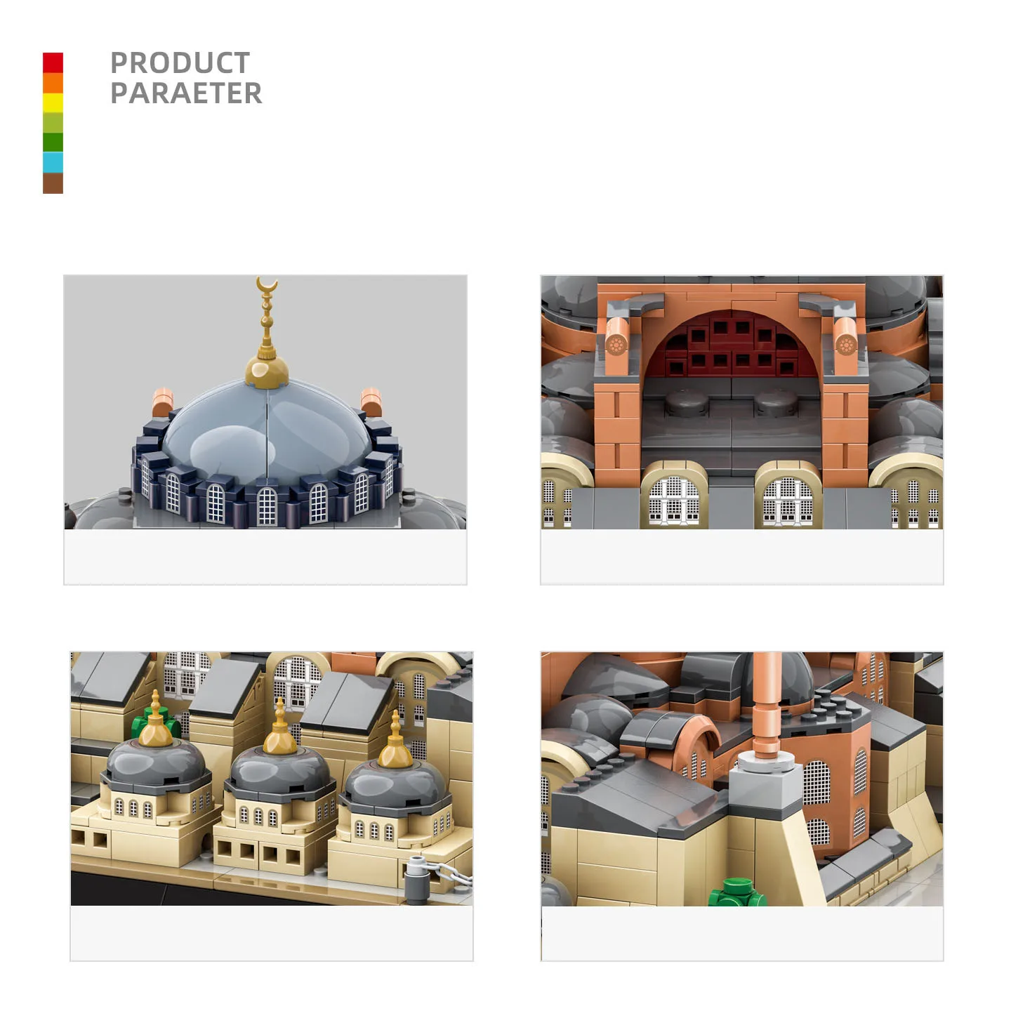 Sabedoria sagrada criativa turquia istambul arquitetura famosa sancta sophia modelo bloco de construção tijolos coleção brinquedos