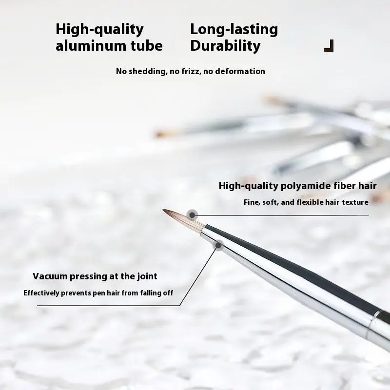 Pennello per penna per pittura per unghie in argento Pennello per gel per fototerapia per unghie rimovibile di alta qualità Penna universale per unghie Strumenti per manicure