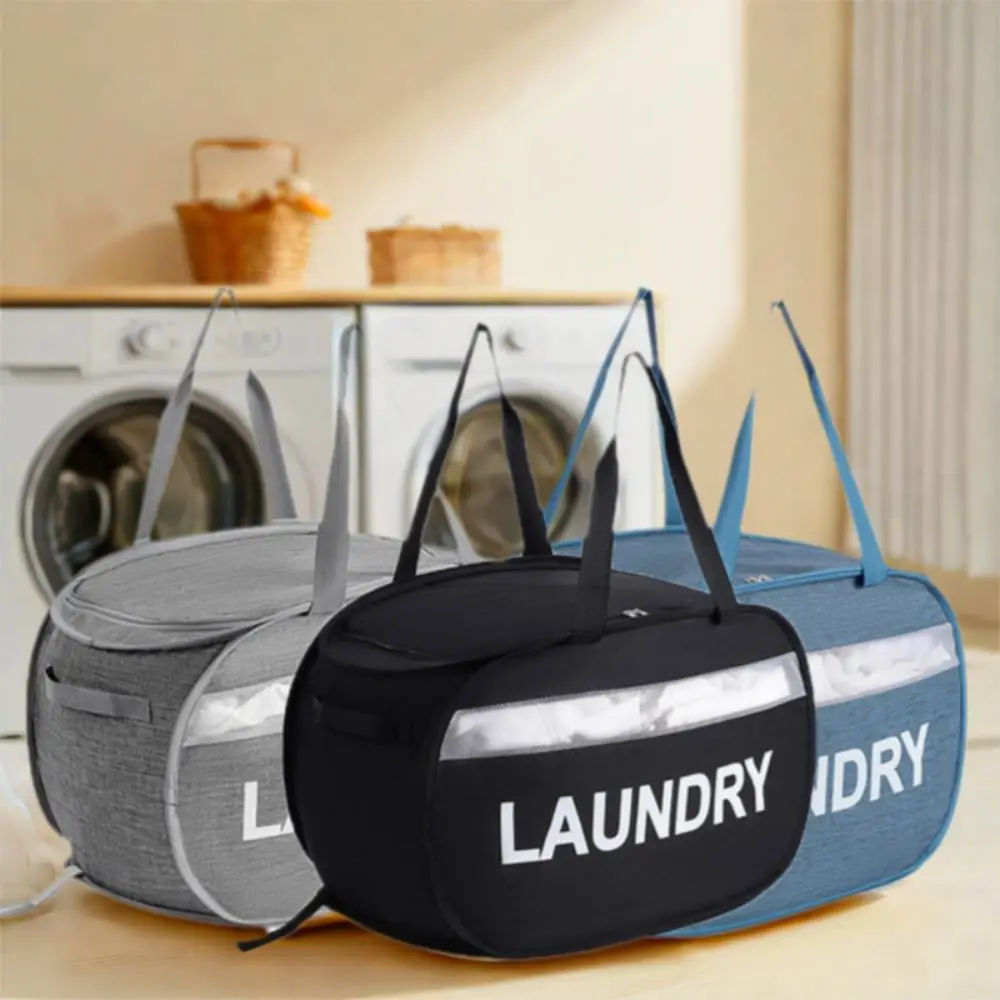 

Oxford Cloth Dirty Clothes Basket Large Capacity Foldable Laundry Basket Reusable Dustproof Quilt Storage Basket for Home