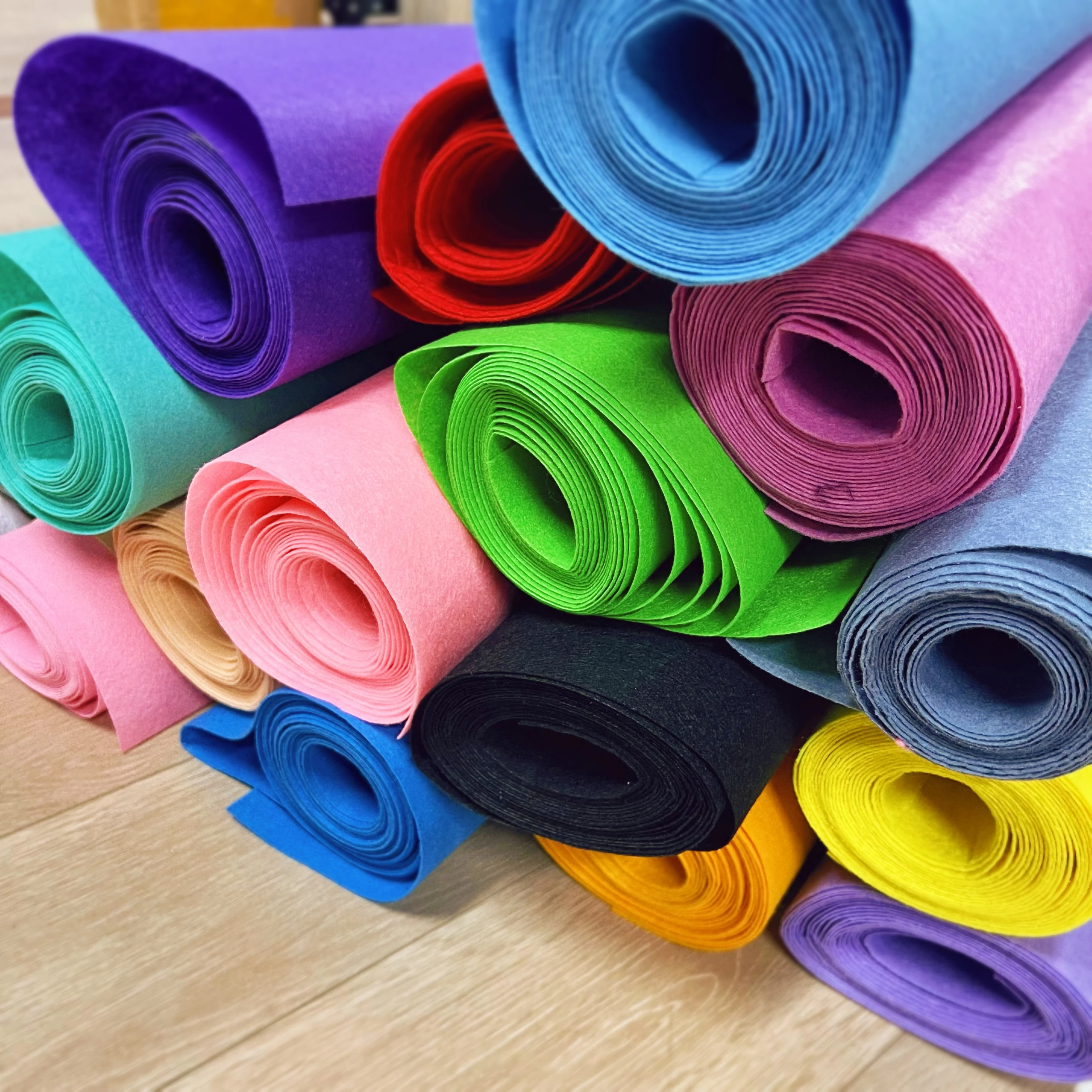 1/2/3Meters Felt Fabric Sheet Assorted Color DIY Craft Nonwoven 1mm Thick for DIY Crafts Patchwork Sewing School Projects