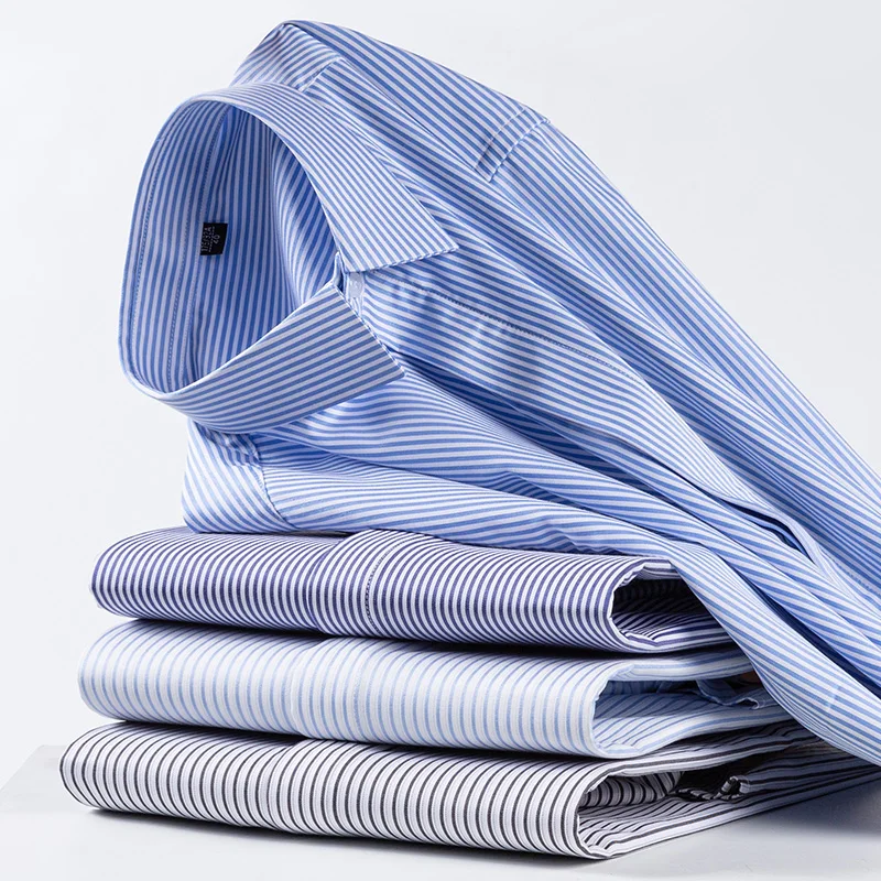 New Stretch Anti-Wrinkle Men's Shirt Modal Cotton Soft And Comfortable Business Social Tops Office Wear Easy Care Classic Style