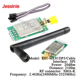5pcs/1pc E01-ML01DP5 Ebyte 20dBm 2100m Long Range nRF24L01P+PA+LNA 2.4G Wireless Transceiver Module ML01DP5 Antenna with Shield
