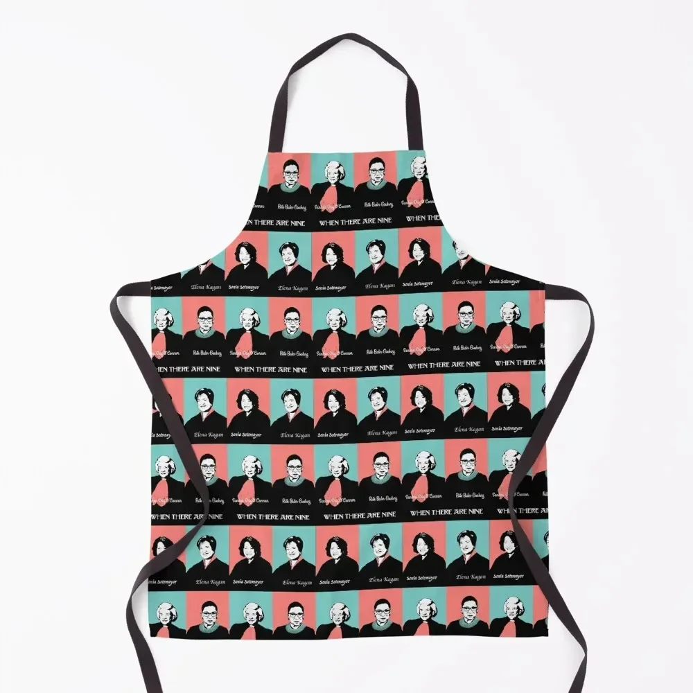 

When there are nine Apron For Man Haircut Women's Kitchen Art Apron