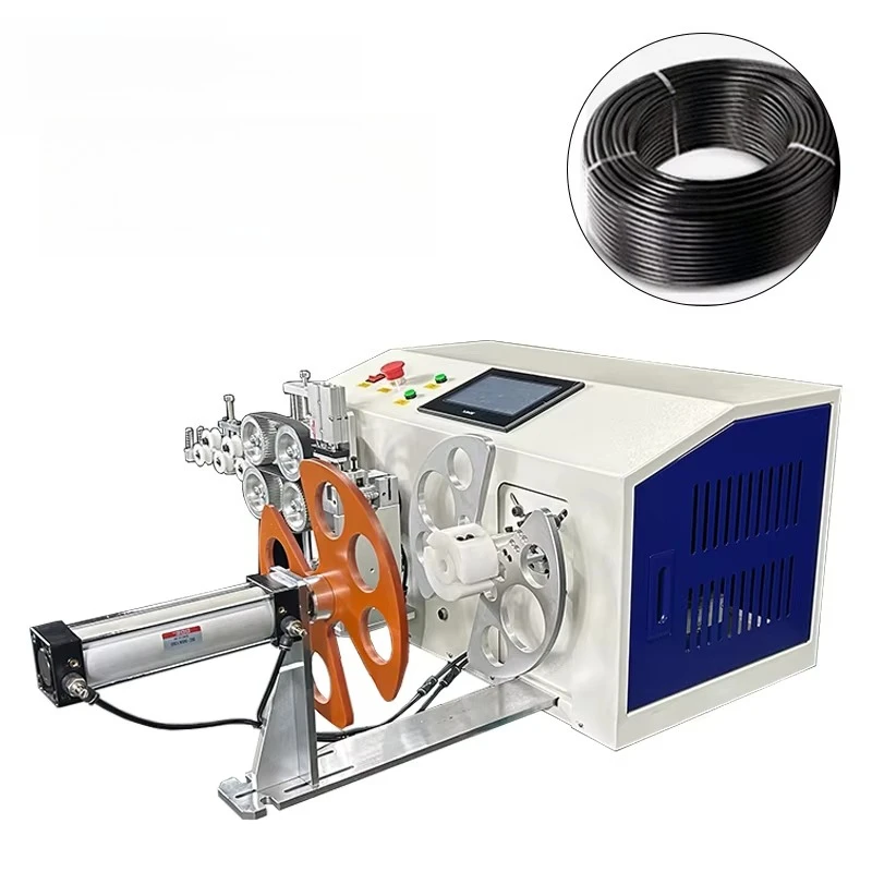 Fully Automatic Fiber Optical Rope Winding Equipment Length Measuring Smart Electric Cable Coil Winding Machine Max 250mm
