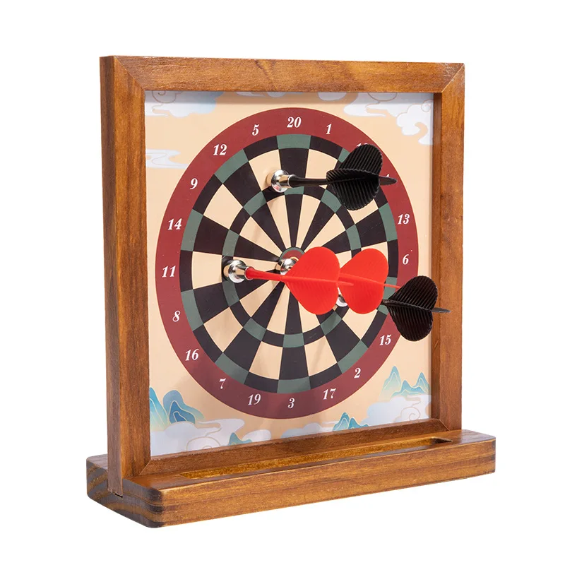 Dart Board magnetico bifacciale Intrattenimento Giochi da tavolo per il tempo libero Giocattoli in legno