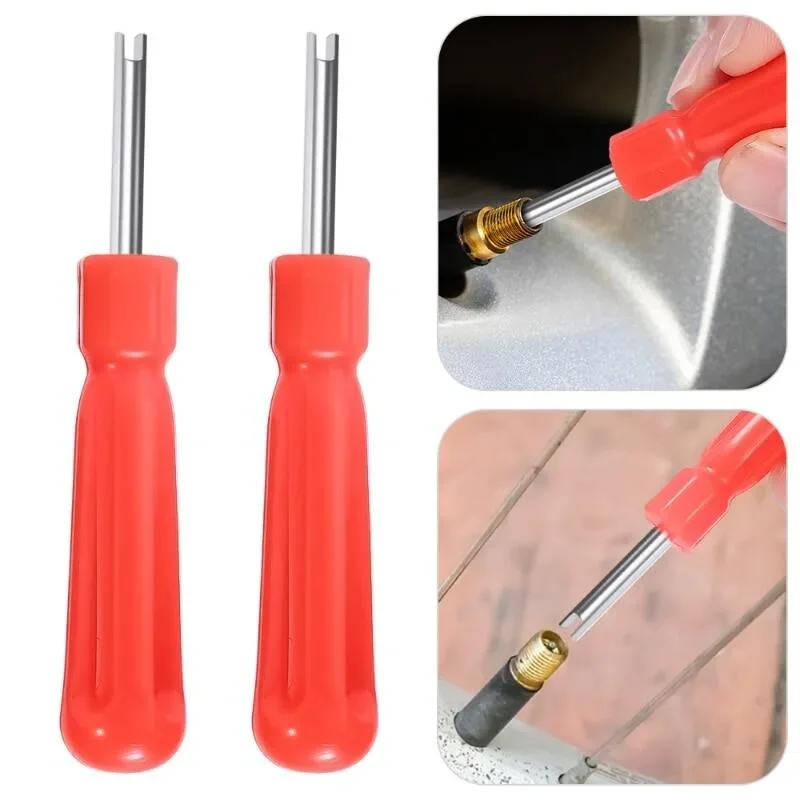 5PCS Valve Core Screwdriver American Tire Valve Core Wrench Removal Tool Tire Adjustment Bleeding Bicycle Repair Tools