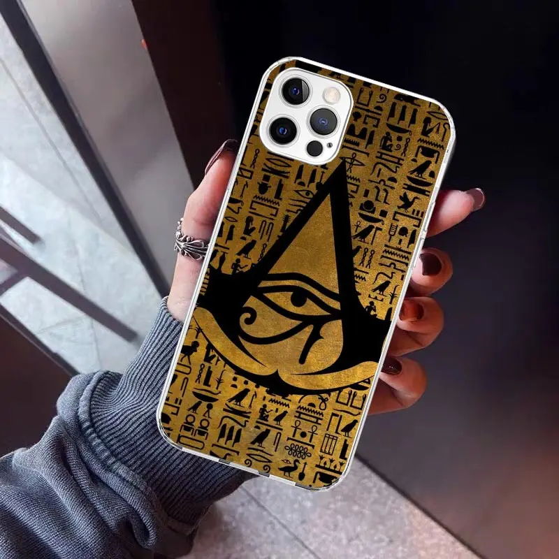 Sacred Eye of Horus Egypt Fresco Phone Case for Apple iPhone 16 15 14 Plus 13 12 Mini 11 Pro Max X XR XS 7 + 7G 8G SE 2020 Soft