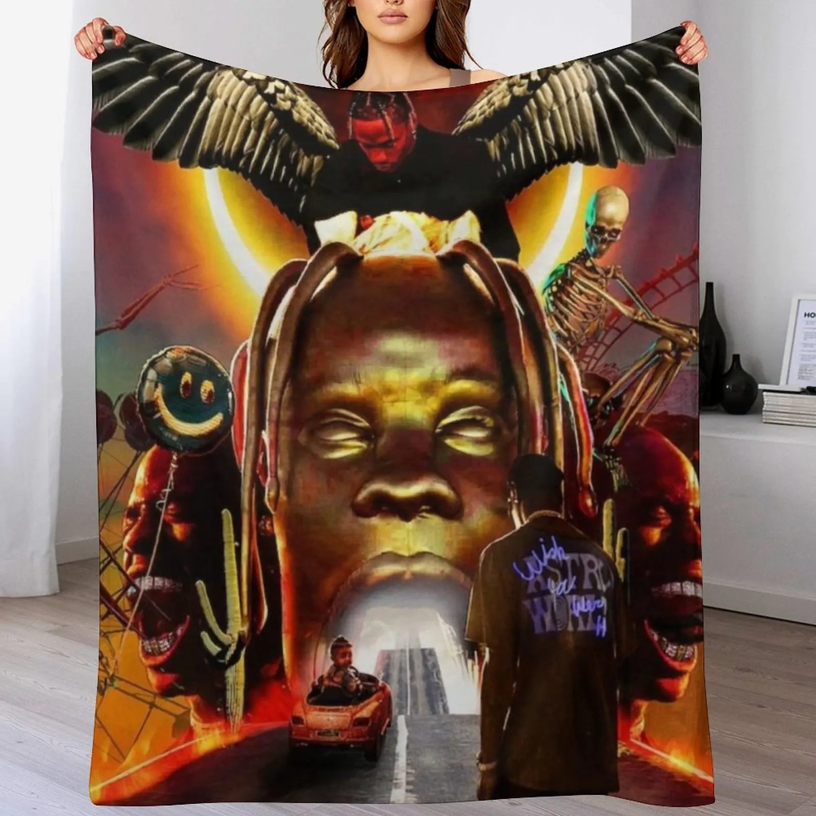 Astroworld art Throw Blanket for sofa Decorative Throw Blankets