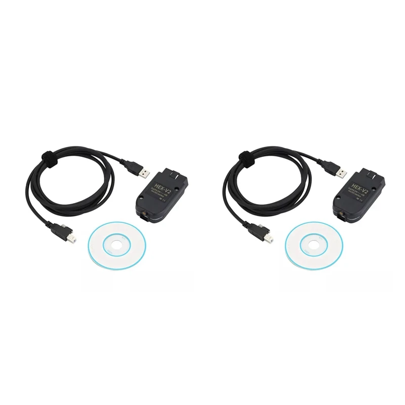 

2X для VAG COM 22,3 OBD2 сканер HEX V2 USB для Golf A6 Skoda Seat Unlimited VIN ATMEGA162 + 16V8 + FT232RQ