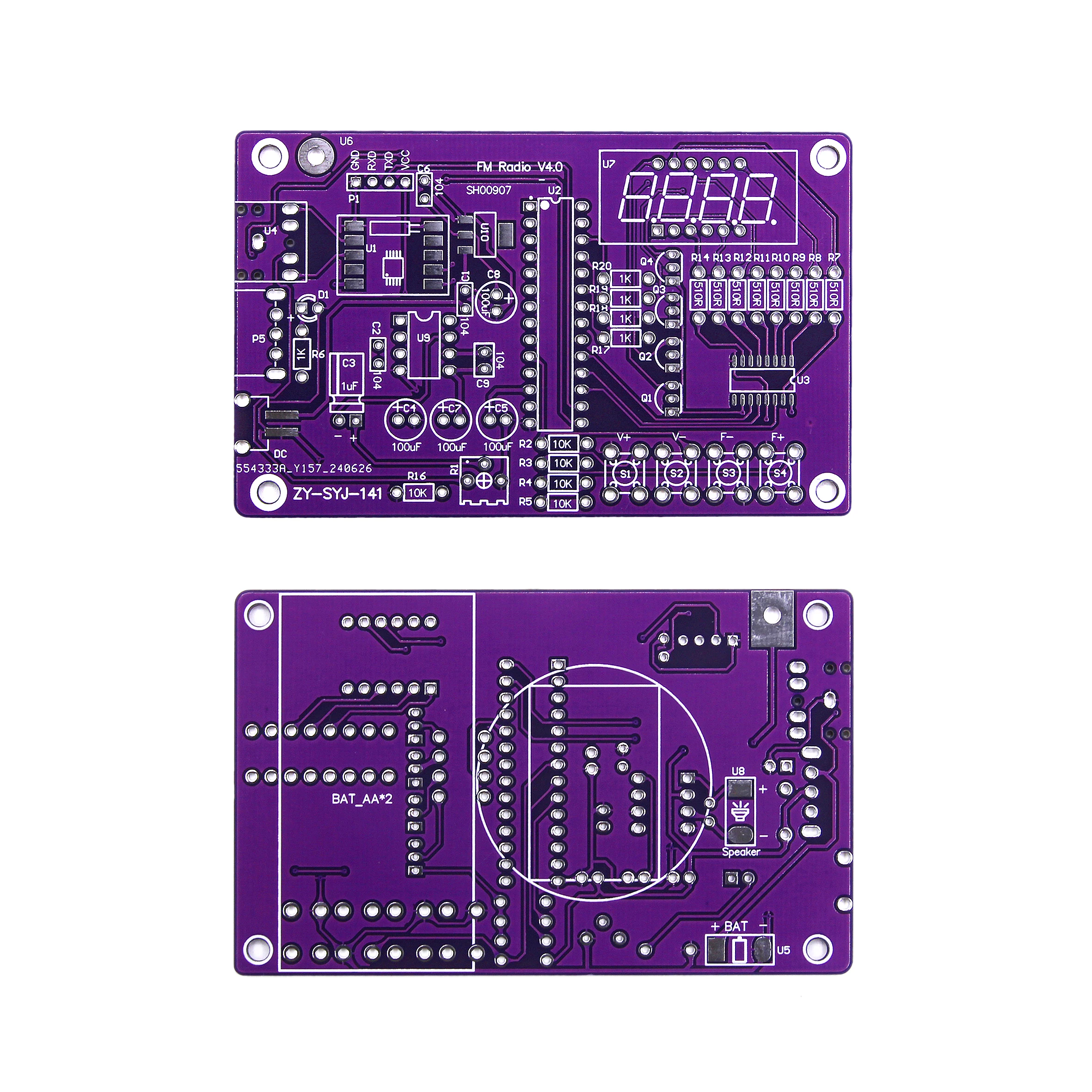 Radio assembly kitdigital tube display teaching electronics DIY production microcontroller welding parts